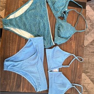 Blue Floral Bikini Set (2) Size M